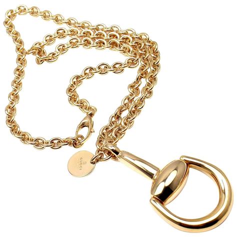 gucci horsebit pendant|saks gucci horsebit necklace.